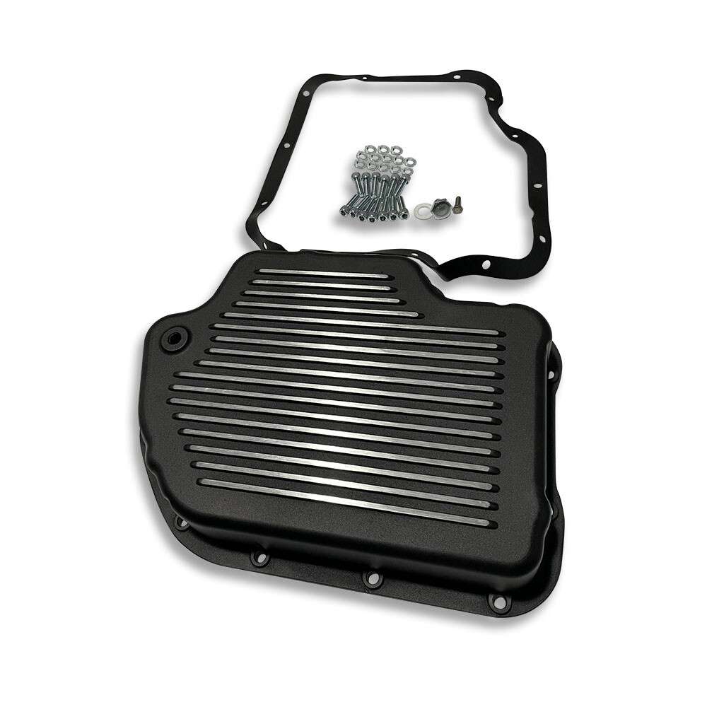 TSP GM Turbo 350 Black Finned Aluminum Transmission Pan#8491BK | Performance Parts
