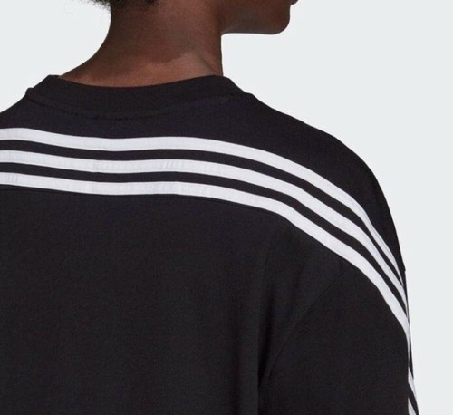 Adidas Future Icons 3 Stripes Womens T Shirt Black BNWT Size 2XS RRP £23 - Picture 5 of 5