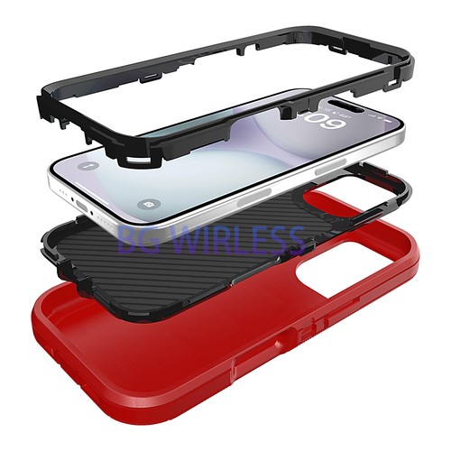 For iPhone 15 Pro Max/15Pro/15 Shockproof Defender Case + Belt Clip/Screen Film - Picture 35 of 35