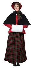 Victorian Christmas Holiday Caroler Woman Adult Costume