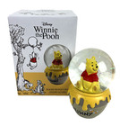 Disney Winnie The Pooh Honey Pot Snow Globe Whimsical Yellow Red 5in tall