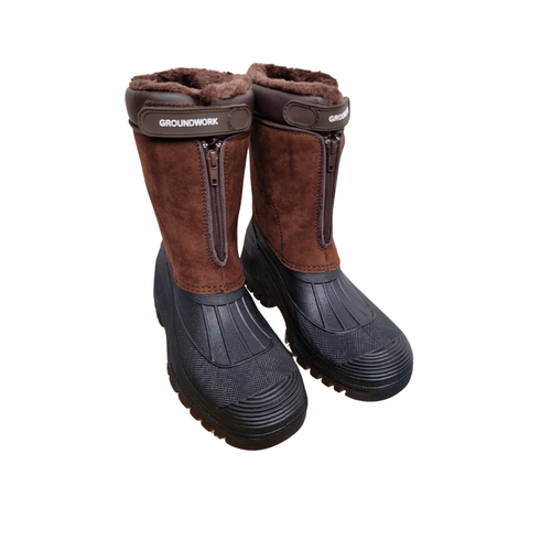 Mens Groundwork Muck Boots Farm Warm Fur Lined Snow Winter Zip Touch Strap - Picture 34 of 38