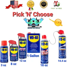 WD40 Original Multi Purpose Lubricant Lub Spray Can Heavy Big EZ Flexible Straw