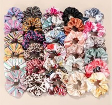 Lot of 40 Pieces - Satin Scrunchies for Women, Hair Scrunchies - Random Mixed