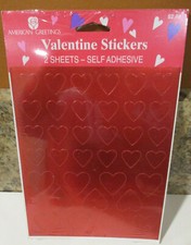 American Greetings Vintage Valentine's Day Sticker 2 Sheets Sealed Made in USA