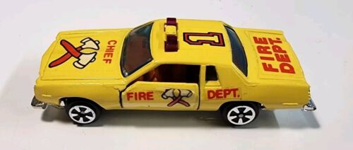 Vintage Kidco Lt. Yellow 77 Dodge Monaco 1/64 Diecast Fire Department Chief - Picture 5 of 11