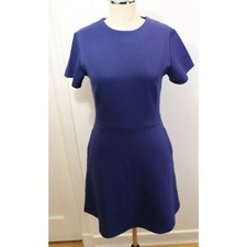  Uniqlo Womens X Small Navy Blue Short Sleeve Fit & Flare Dress Career (57)
