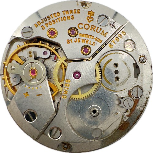 Vintage Corum 17 Jewel Mechanical Men Wristwatch Movement Peseux ET-7000 fRepair - Picture 3 of 4