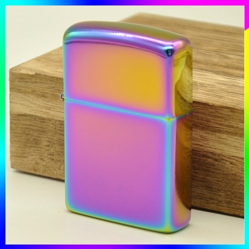 New Lighter Silver Gold Rainbow Blue Matt Silver Free Shipping AU Zippo Fluid - Picture 2 of 6