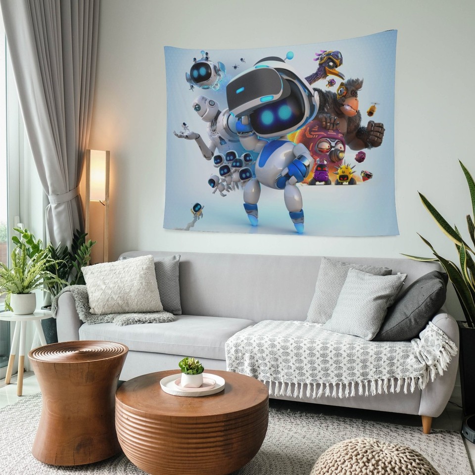 Astro Bot Tapestry Wall Decor Wall Hanging For Bedroom Kids Cartoon