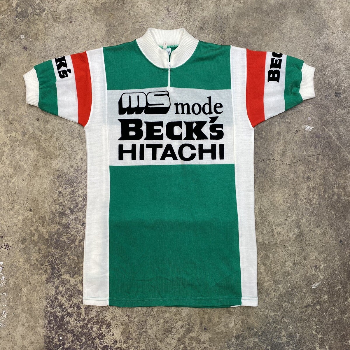 PLUM VAINQUEUR サイクルジャージ ヴィンテージ　サイズ3 Vintage Becks Wool Cycling Jersey Size 4 Hitachi MS Mode Belgium