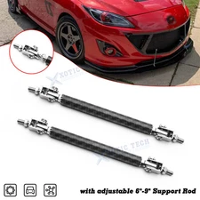 Pair Adjust 6" to 9" Front Bumper Lip Support Diffuser Strut Rod Bars For Mazda