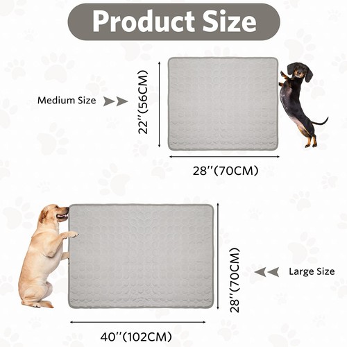 Dog Cooling Mat Portable Washable Folds for Travel Keeps Pets Cool in Summer ... - Picture 7 of 9