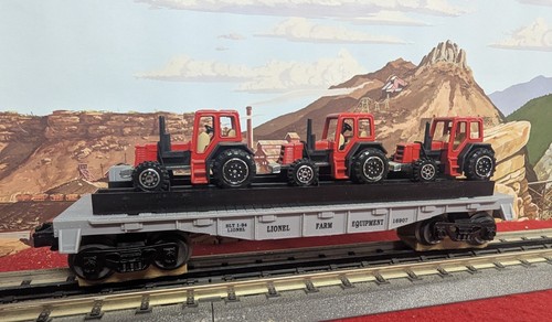 LIONEL O FLATCAR CON TRACTORES AGRÍCOLAS 6-16907 | Zustand: New