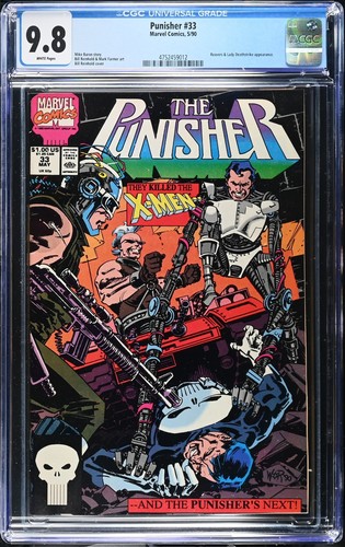 💎🔥🔑 Punisher 33 CGC 9.8 WHITE Pages 1990 Reavers Lady Deathstrike App 💥👀 C