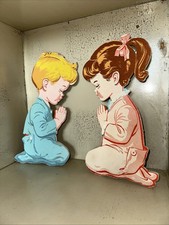 The Dolly Toy Company Praying Girl N Boy Wall Hanging Decor Nursery Room 13 in