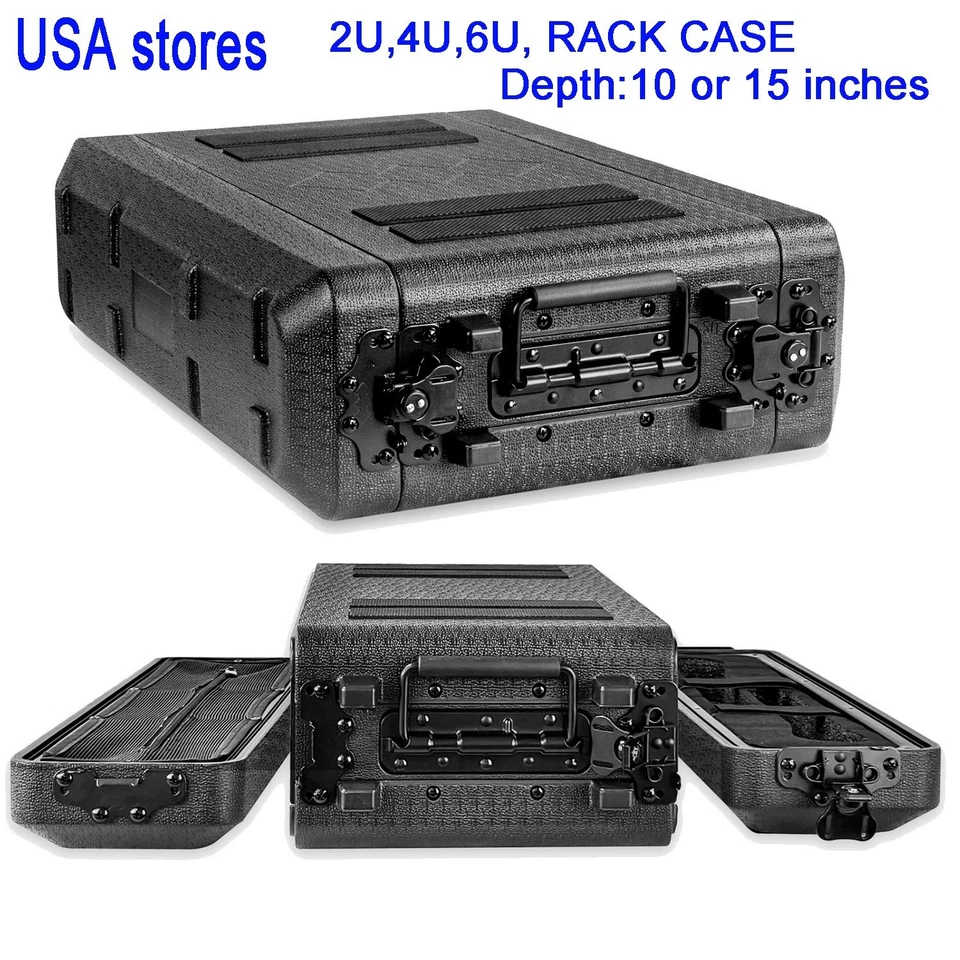 2U,4U,6U,ATA Rack Case,Shallow 10.2", 19" Rackmount Flight Case,For DJ equipment - Image 2 of 4