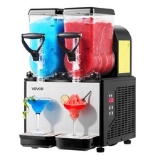 VEVOR Slushie Machine No Ice Needed Frozen Drink Maker Dual 6L/1.6 GAL Tanks