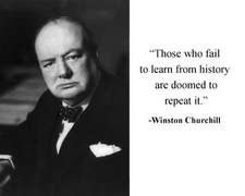 Winston Churchill Doomed To Repeat It Famous Quote 4x6 Picture Celebrity Print