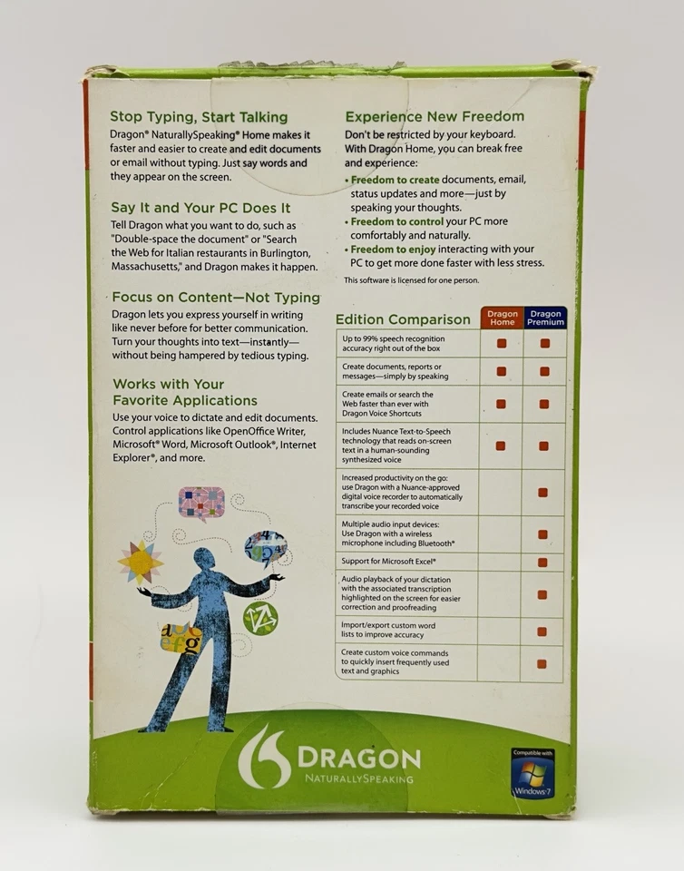 Dragon Nuance Naturally Speaking Home V.11 Speech Recognition Software READ! - Image 4 of 4