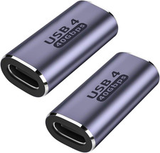 100W USB C Female to Female Adapter 2 Pack , USB Type C Coupler Extender, Compa