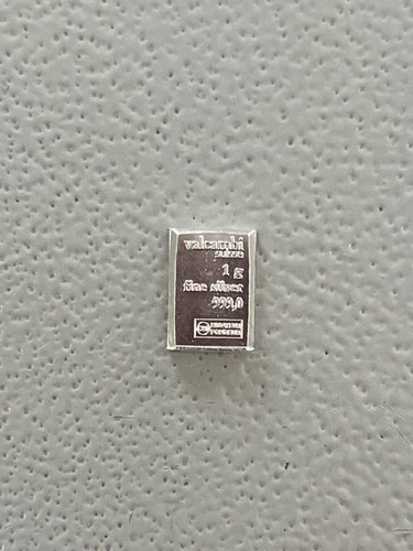 1/ Gram Silver bar – .999 Fine Silver smaller than a dime