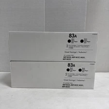 HP 83A CF283A Factory Sealed  Toner Cartridges Black LOT OF 2 NEW SEE PHOTOS