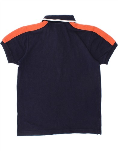 LACOSTE Boys Polo Shirt 9-10 Years Navy Blue Colourblock Cotton BN04 - 第 2/3 張圖片