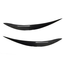 1Pair Carbon Fiber Headlight Eyelid Eyebrow Cover Fit For Infiniti Q60 17-22