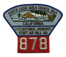 Santa Lucia Area Council CA 11th National Jamboree 878 JSP BLU Bdr (VT1894)