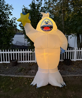 RARE Gemmy Airblown Inflatable Christmas 8ft Bumble Rudolph Red Nosed Reindeer