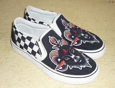 LASTLIGHT APPAREL Casual SLIP ON SNEAKERS / SHOES ' GOTHIC GOAT ' WOMEN 6 MENS 4