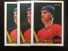Stephane Richer (3) 1987-88 I-Pee-Chee #233 ROOKIE RC LOT NICE! CANADIENS 
