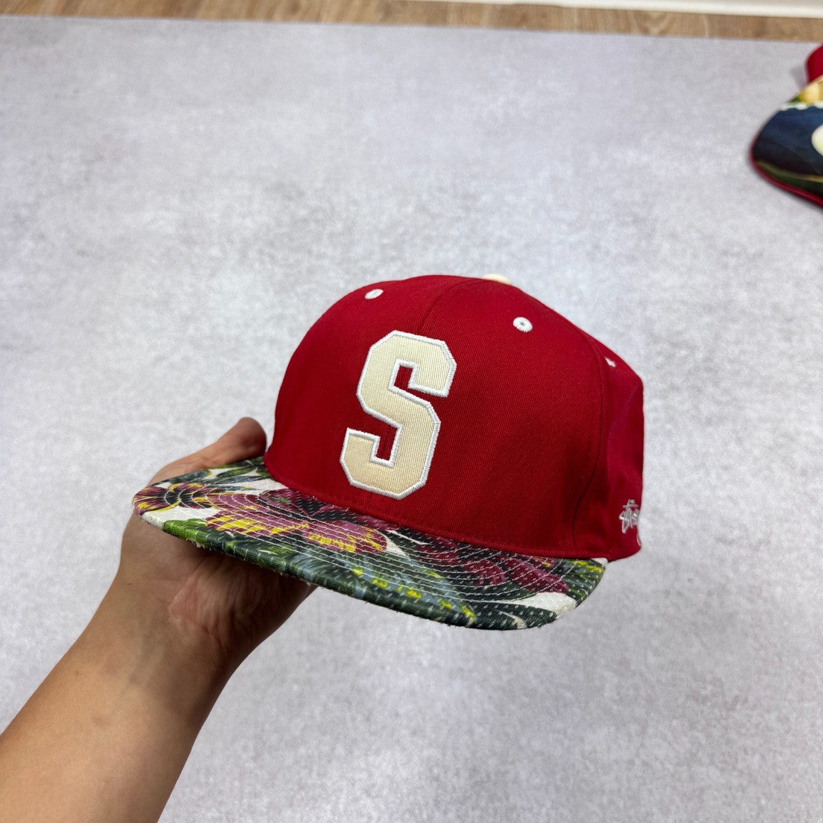 STUSSY x STARTER Natural Red Floral Capz Cap Snapback 00s | eBay
