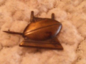 Vintage Bronze Football Pin