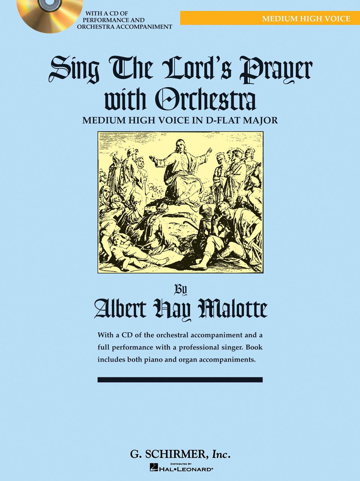 Sing The Lord's Prayer with Orchestra Medium High Voice Db & Piano Book CD