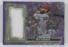 2020 Topps Triple Threads Single Jumbo Relics Amethyst 16/27 Matt Carpenter 6fs