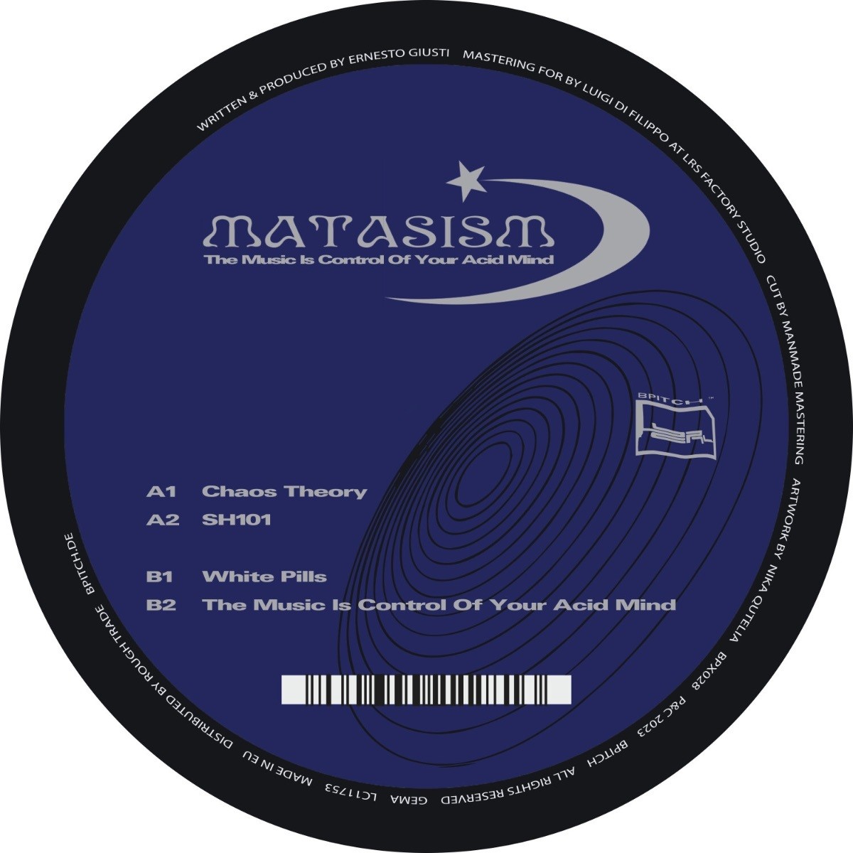 Matasism The Music Is Control of Your Acid Mind (винил) 12 EP (ИМПОРТ из Великобритании)