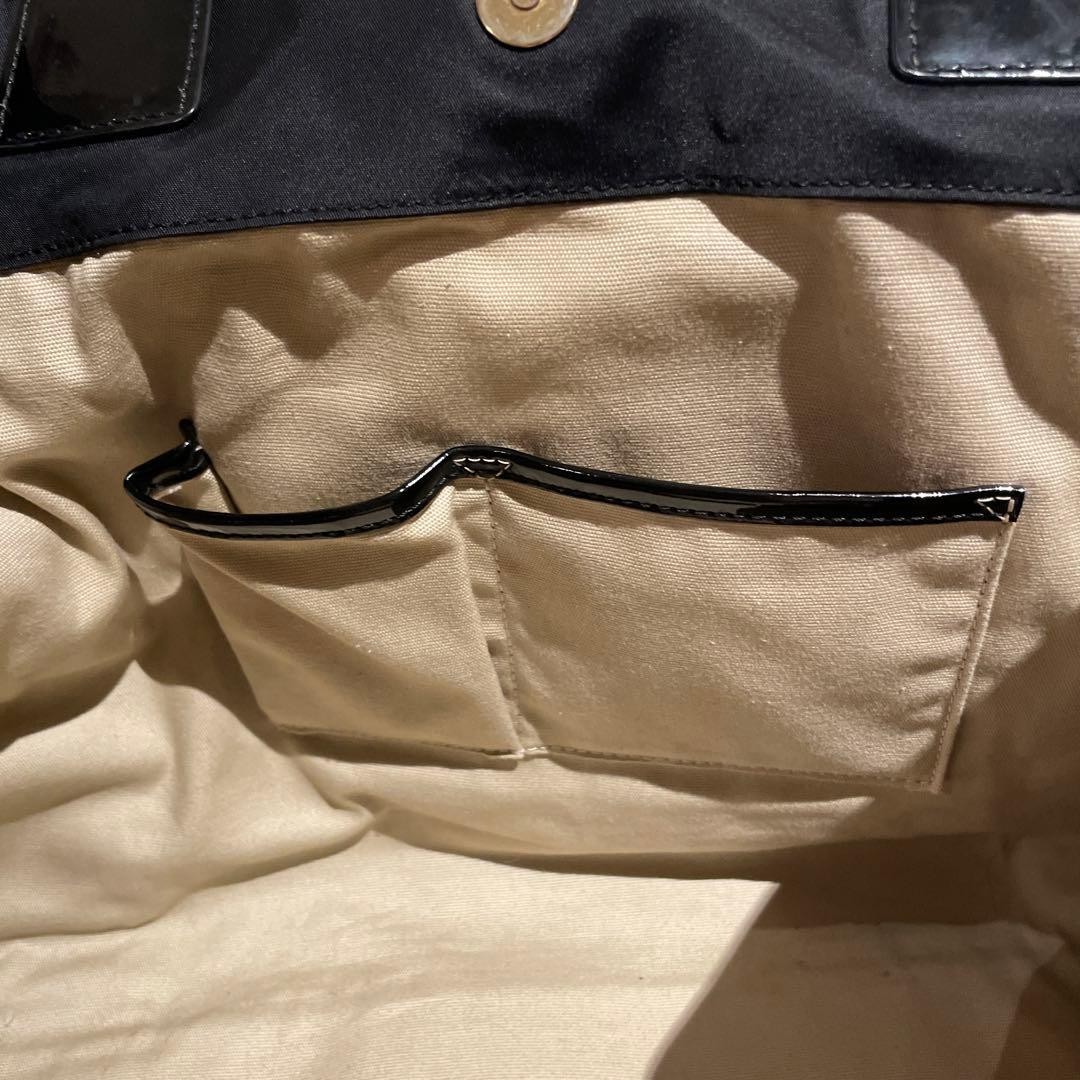 Tory Burch Ella Tote Bag Handbag Nylon Leather Black Women's From Japan thumbnail 17