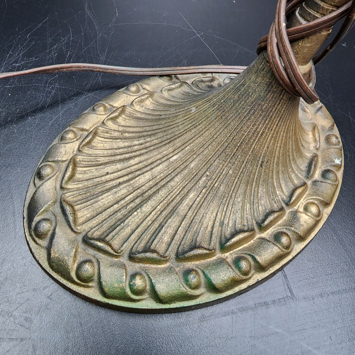 【美品】1890s バイシクルランタン　「The New Aladdin」 Aladdin No. 54 Gooseneck Lamp Cast Iron Shell Base Vintage Art
