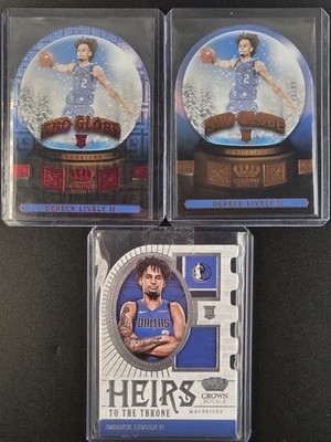 2023-24 Panini Crown Royale - Dereck Lively Snow Globe /99, Red Inter, Heirs RC