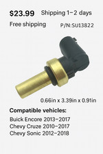 Duralast - Coolant Temp Sensor SU13822 for Chevy Cruze Sonic Trax Encore