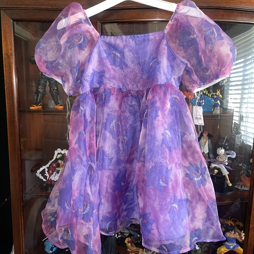 Pokemon Girls Purple Puff Sleeve Gengar Dress