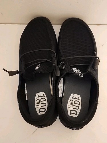 Hey Dude Shoes Womens 9 Wendy Funk Mono Casual Comfort Moc Sneakers Black Fabric - 第 5/6 張圖片