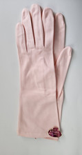 Vintage Complexion By Hansen Long 11" Pink Opera Gloves Cotton Size 7 New in Bag
