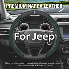 Nappa Leather 2pcs Segmented Steering Wheel Cover Fits Jeep Nappa Leather 15
