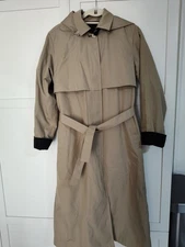 London Fog Trench Coat Tan Thinsulate ZipOut Liner Pockets Sz Small *1 Spot Read
