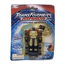 Transformers Armada Optimus Prime Flashlight Keychain Keyring Basic Fun Retired