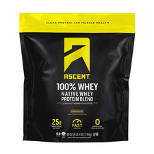 Ascent 100% Whey, Native Whey Protein Blend, Chocolate, 4.25 Lbs 16.52 per gallon