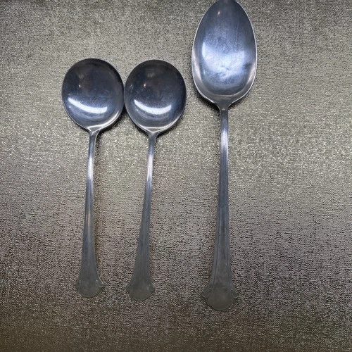 Towle Chippendale Sterling  2 Cream Spoons And 1 Large Server Pat. 1937 (140 Gr)